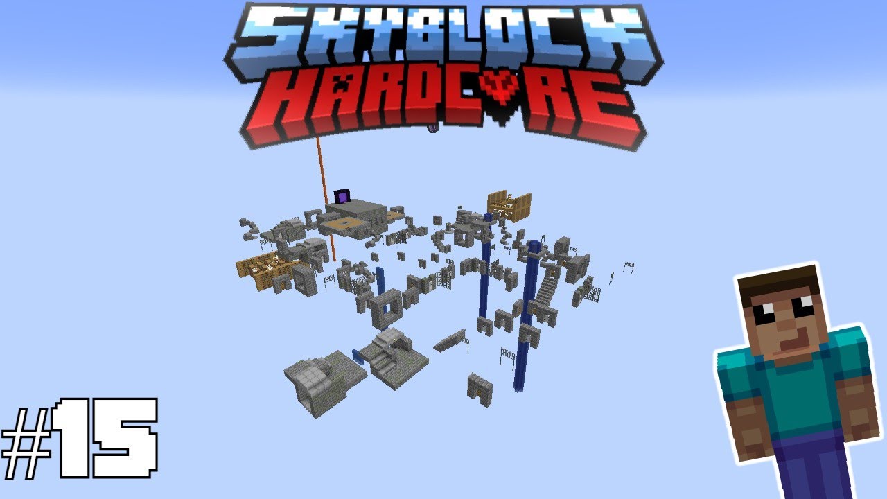 End Stronghold! - Minecraft Skyblock Hardcore Timelapse #15