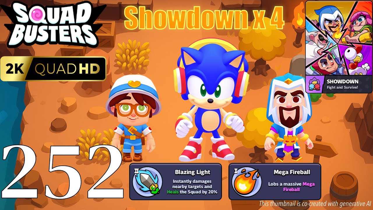 Squad Busters - Walkthrough Gameplay Part 252 - Sonic, Medic, Wizard - Showdown x 4