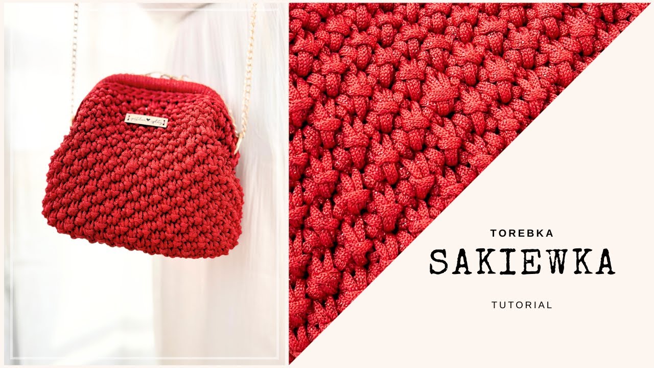 ♥️ Torebka sakiewka na biglu ♥️ ścieg ryżowy || crochet video tutorial ♥️