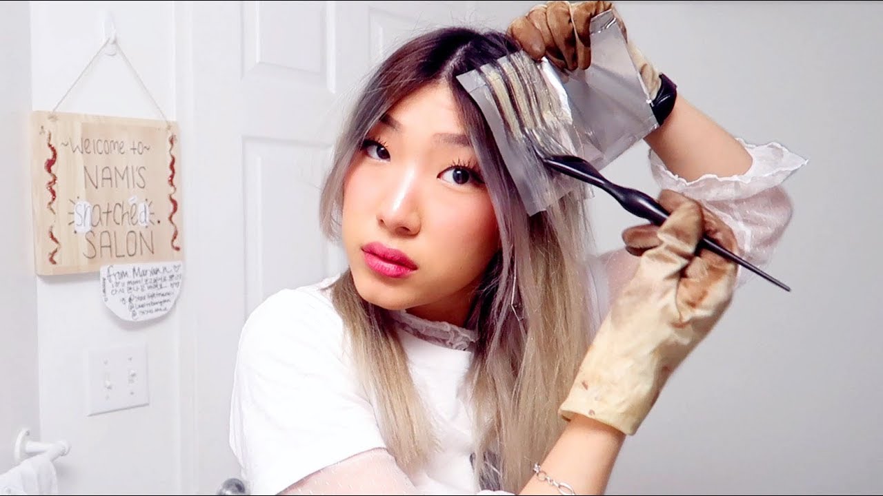 dyeing my bleached hair into balayage with lowlights foils