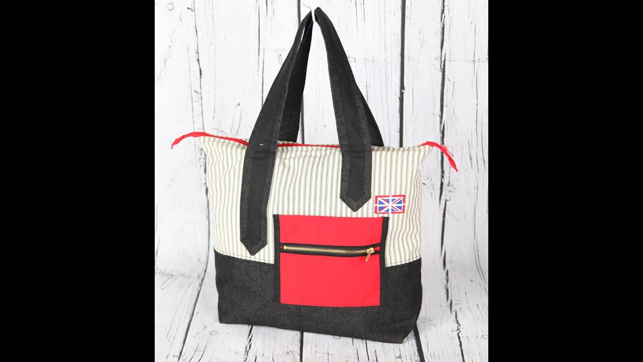 Britannia 2 - Hand bag /zip closure, mitred handles / DIY Bag Vol 15B