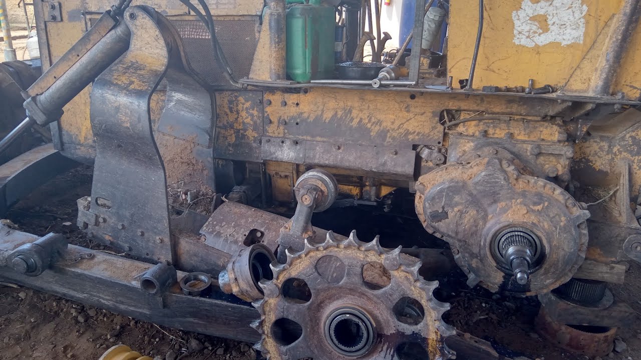 trator de esteira ad7b problema no cubo e roda motriz