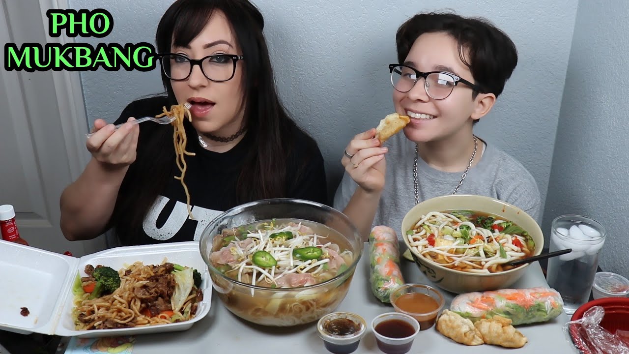 PHO AND UDON MUKBANG | EATING SHOW