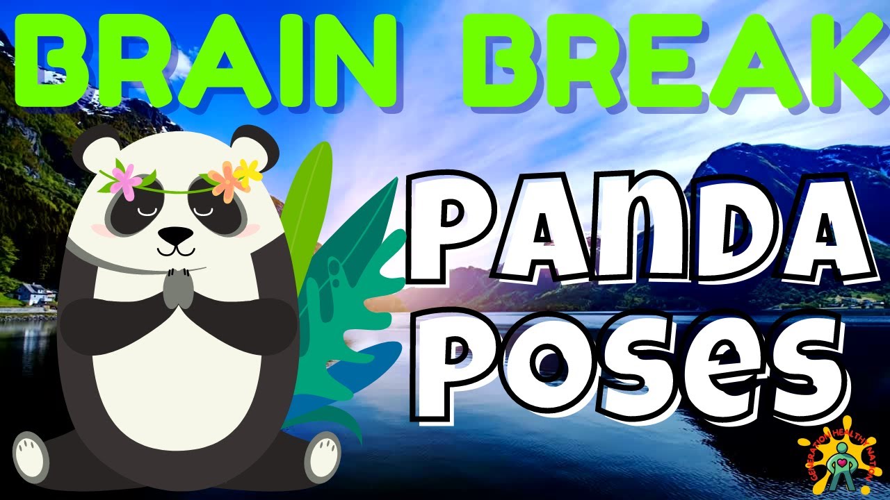 PANDA POSES STRETCHING AND MEDITATION YOGA FOR KIDS. CALMING KIDS VIDEOS FOR KIDS