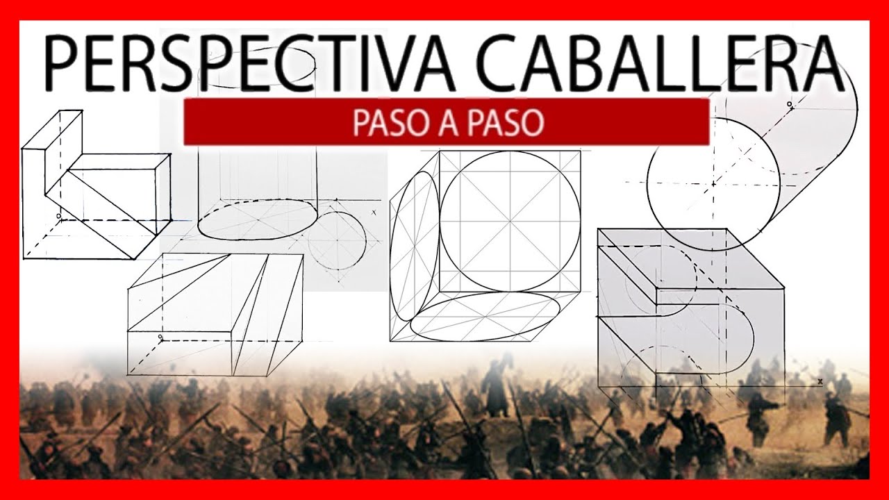 😱 Todo sobre perspectiva CABALLERA 💣 ejes, coeficientes, circunferencias, cilindros, figuras y más