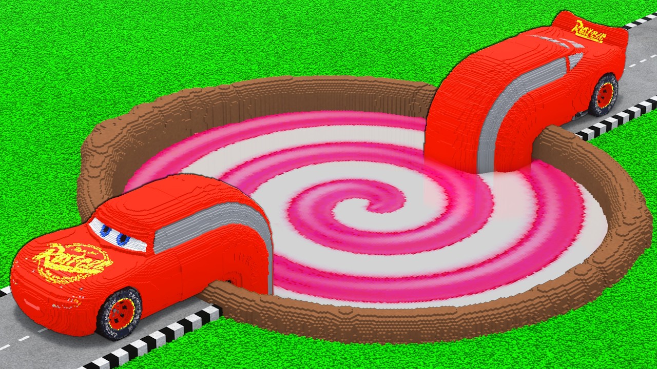 LONG CARS vs POTHOLES with CANDY in Teardown