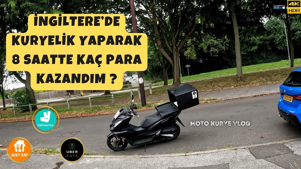 İNGİLTERE'DE KURYELiK YAPARAK 8 SAATTE KAÇ PARA KAZANDIM ? MOTO KURYE VLOG 2024