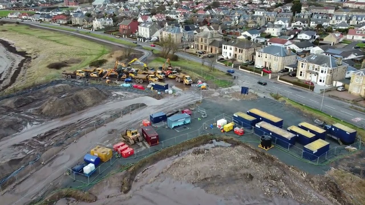 Ardrossan Harbour Old Shell Site Feb 2024