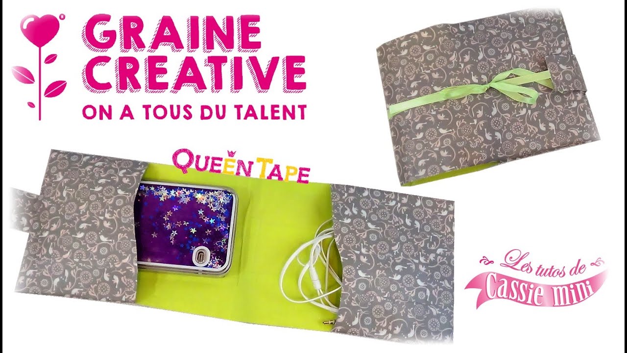 { tuto } Pochette de transport téléphone en queen tape