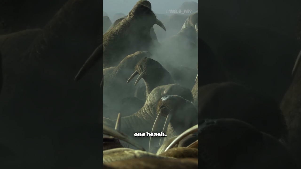 Why is the walrus climbing up the cliff? #walrus #facts #animals #wildlife #wildmy #oceanlife