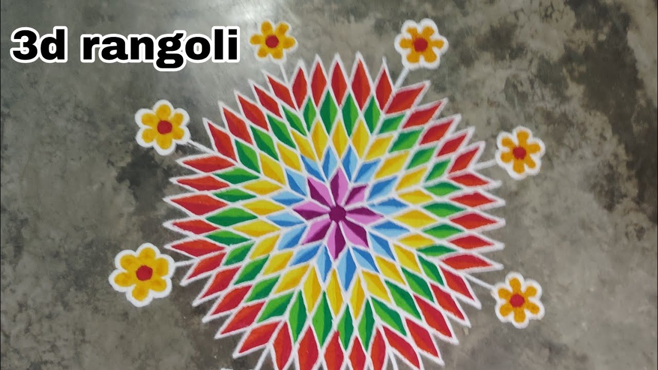 3d rangoli