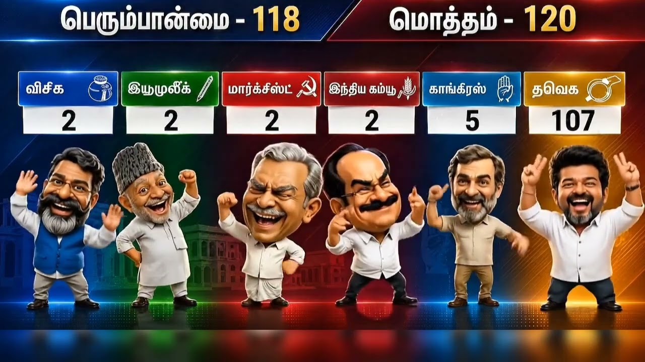 Tvk Alliance | Majority Support Parties | Vijay | Gfx