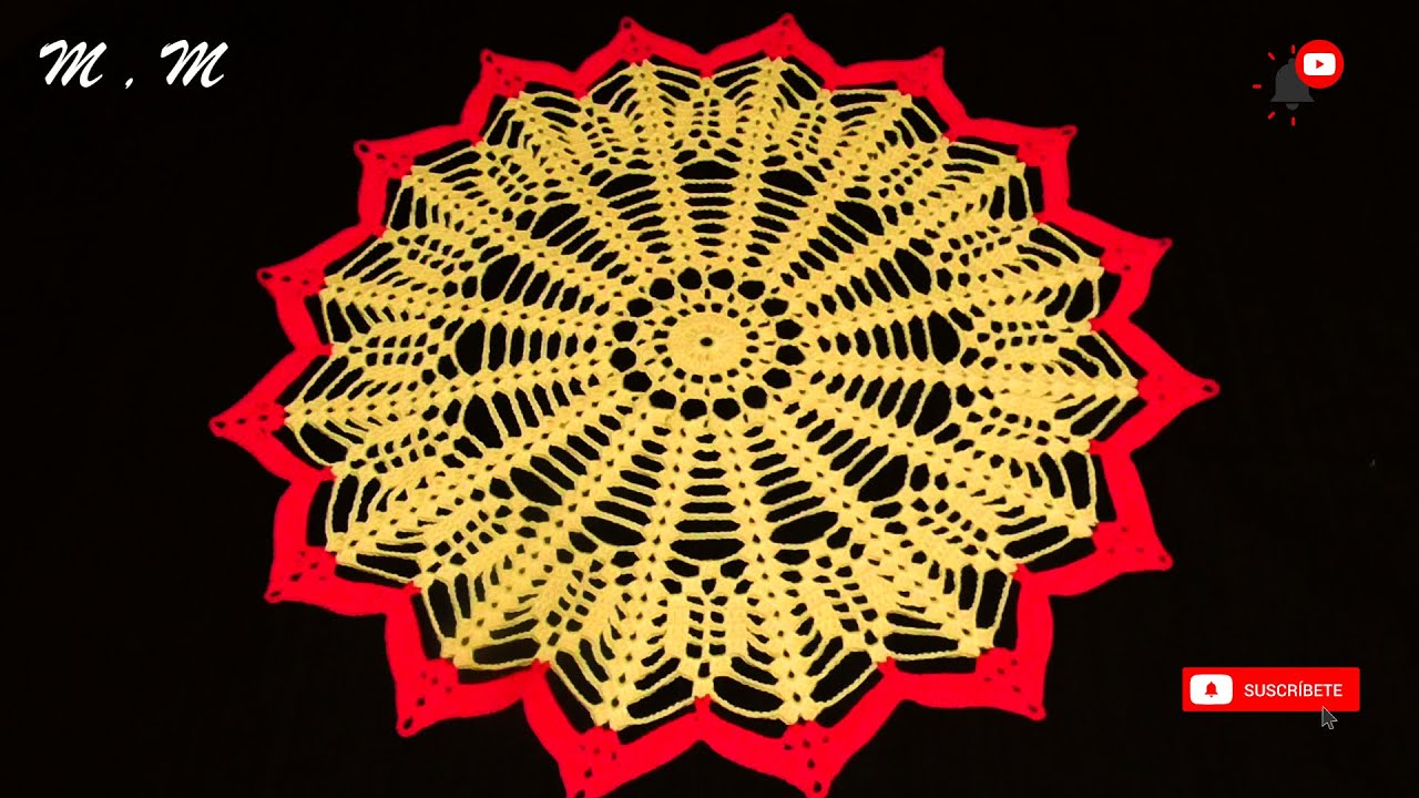 TAPETE DE 16 PUNTAS TEJIDO A CROCHET PASO A PASO (PARTE 2)| MANUALIDADES MARTINA