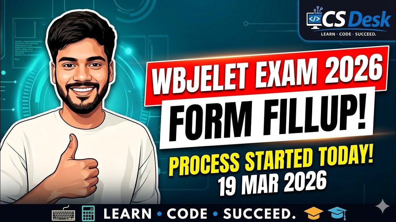 WBJELET 2026 Online Form Fill Up | Step-by-Step Guide 🔥 Eligibility, Fees, Last Date & Full Process