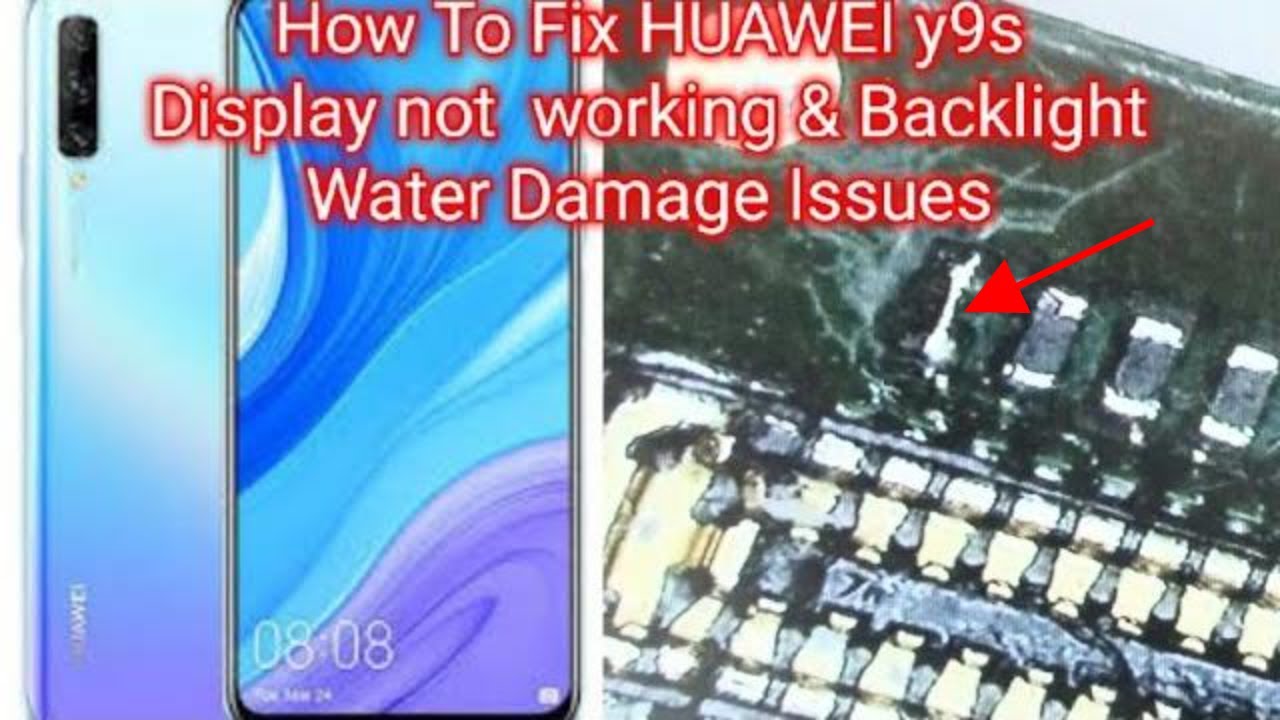 How To fix Huawei Y9S Display Not working,Backlight issues Water Damage