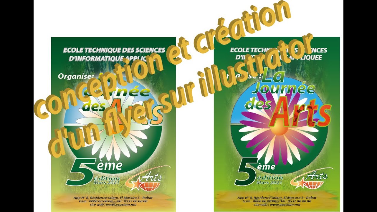conception et création d'un flyer sur illustrator