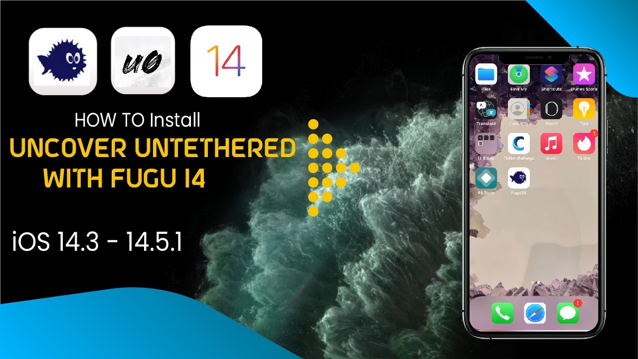 How to install Unc0ver untethered jailbreak iOS 14.3 - 14.5.1 with Fugu 14 untethered jailbreak 2022
