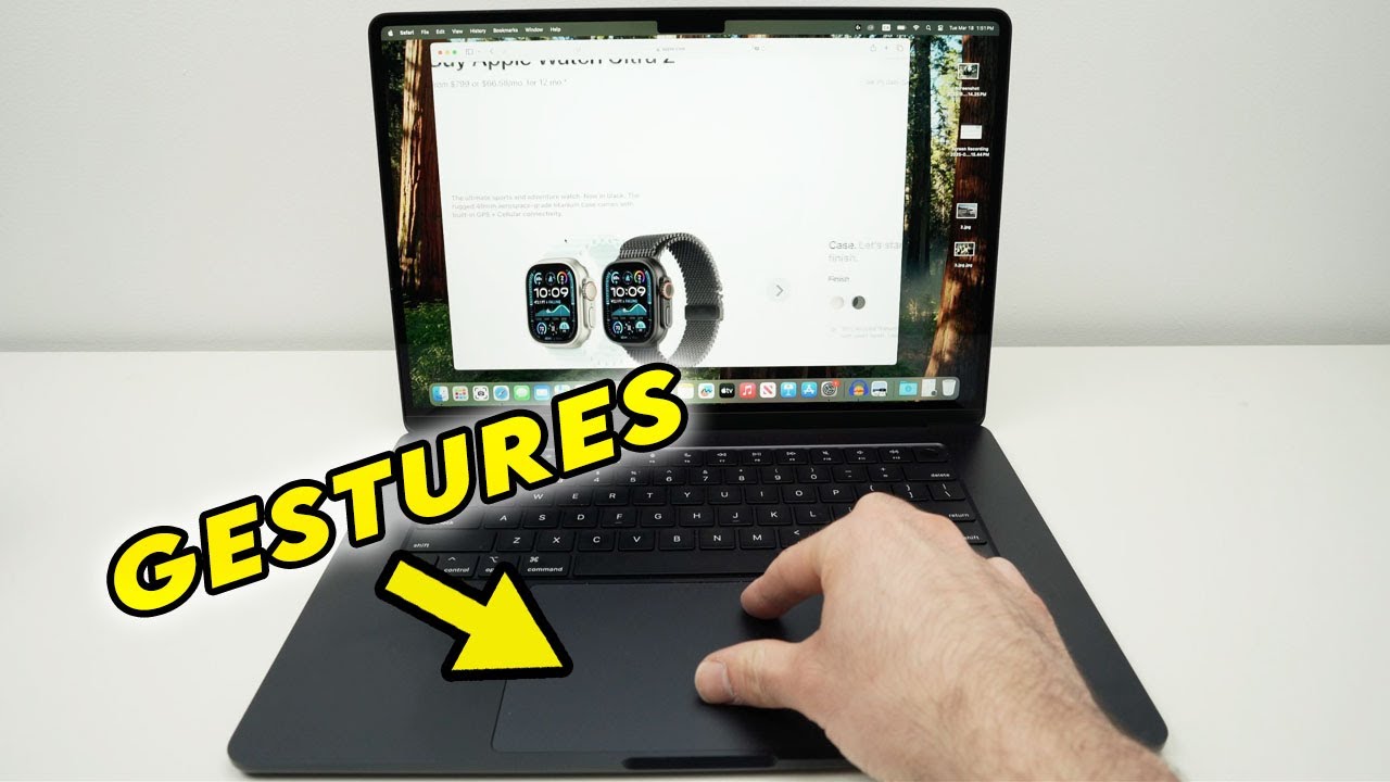M4 MacBook Air : Trackpad Gestures User Guide