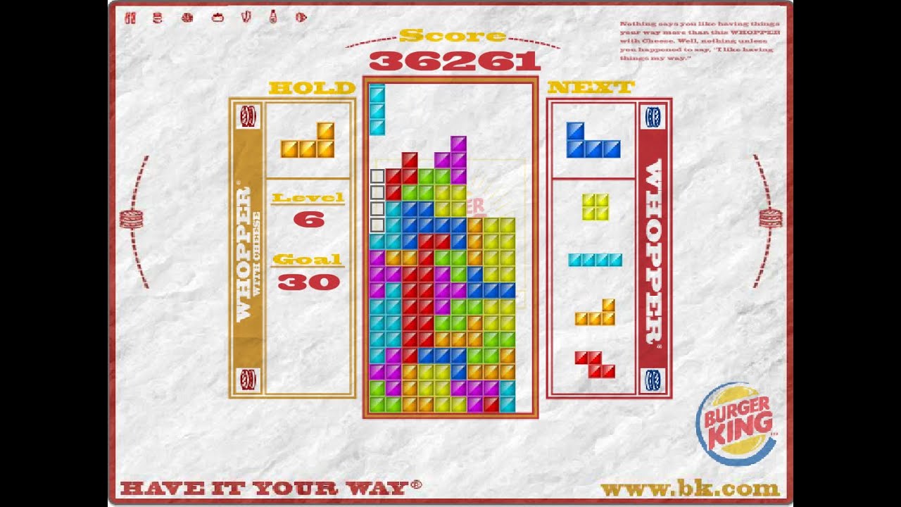 Burger King Tetris