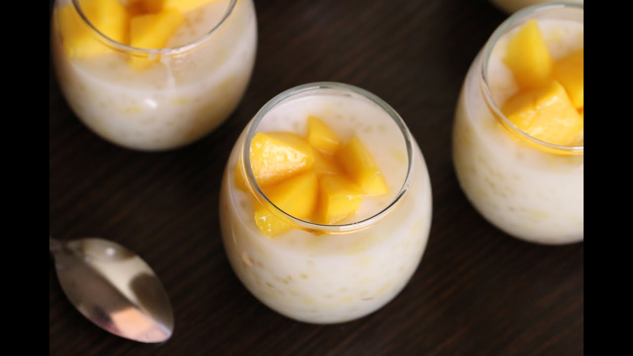 Che Xoai Bot Bang (Mango Pudding with Tapioca Pearls) Recipe!