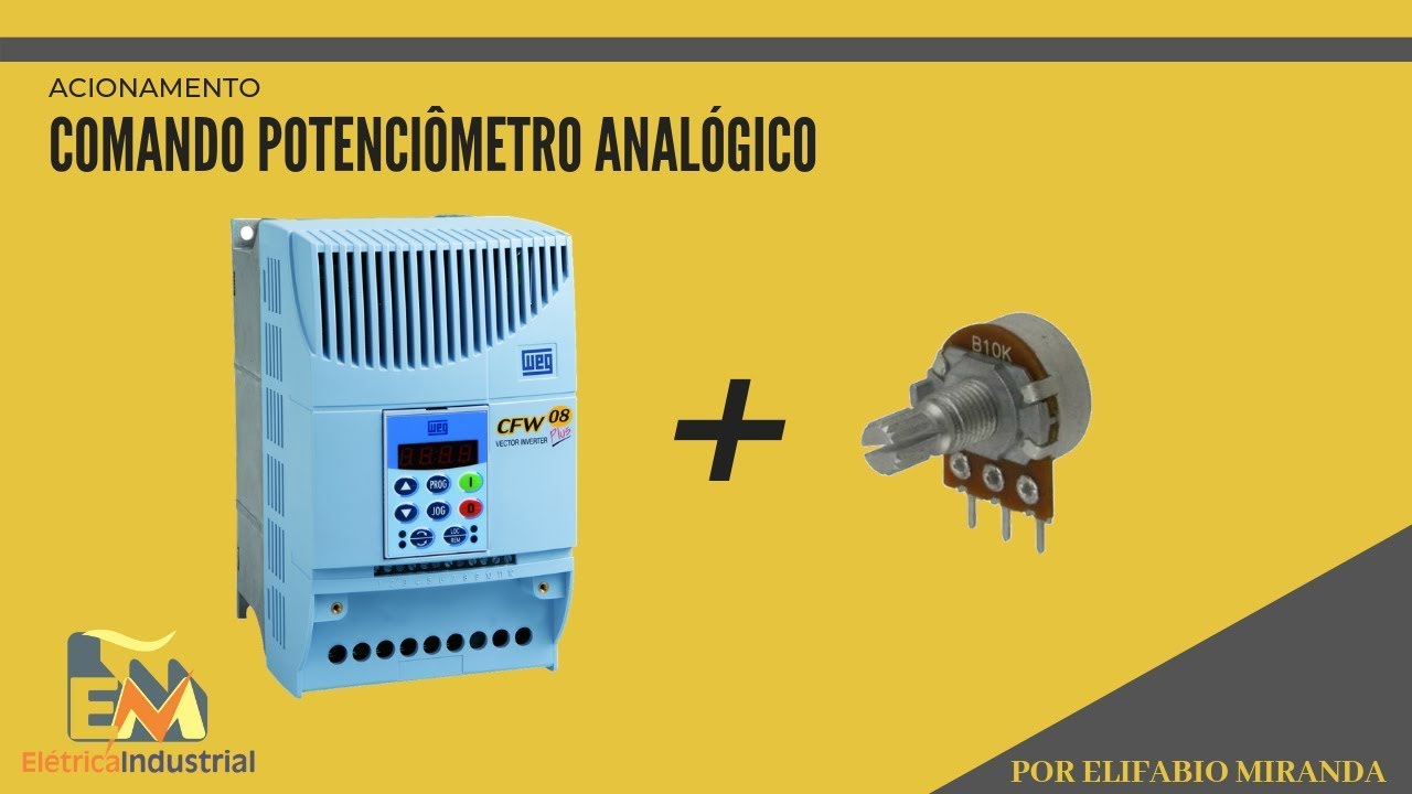 Parametrização no Inversor de Frequência CFW - 08 (AJUSTE DE VELOCIDADE VIA POTENCIÔMETRO)