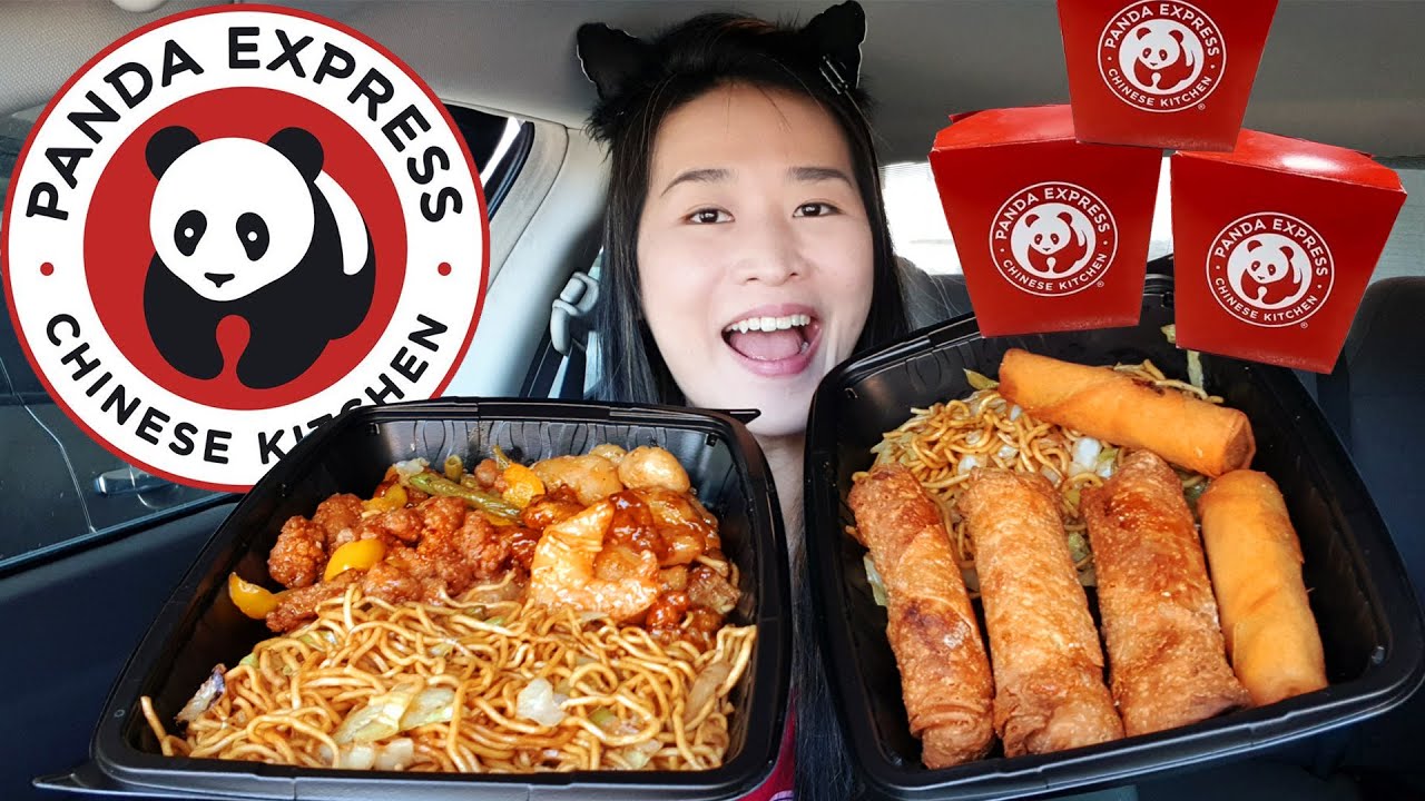 Пиршество с Panda Express!! Курица в апельсиновом соусе, чоу-мейн и хрустящие яичные рулетики — к...