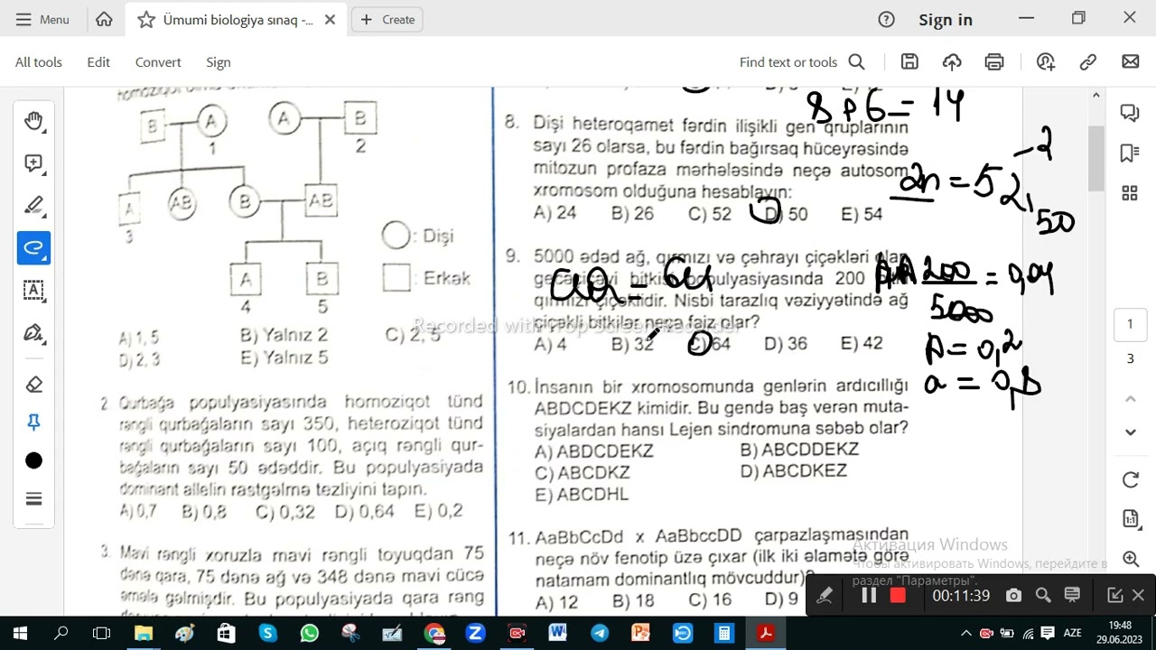 TAİM Ümumi biologiya sınaq  4