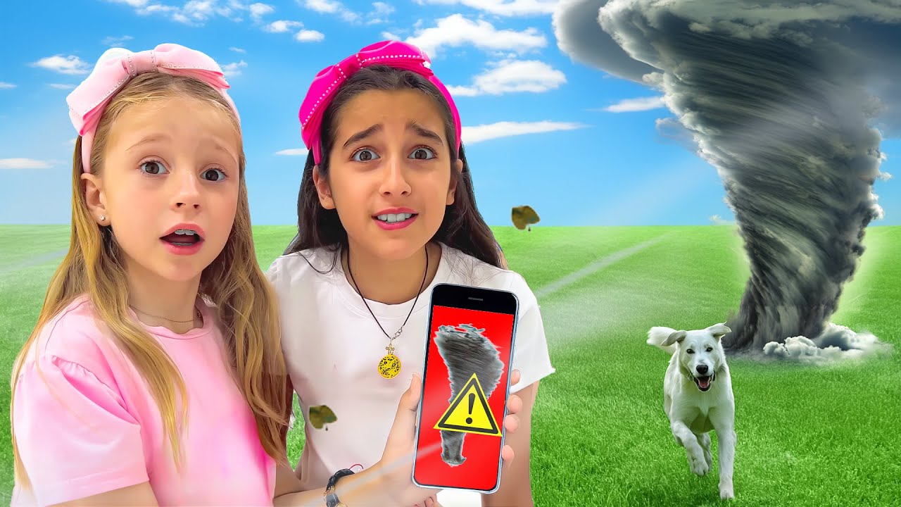 Nastya et Evelyn apprennent les règles de sécurité pour se protéger des ouragans et des tempêtes