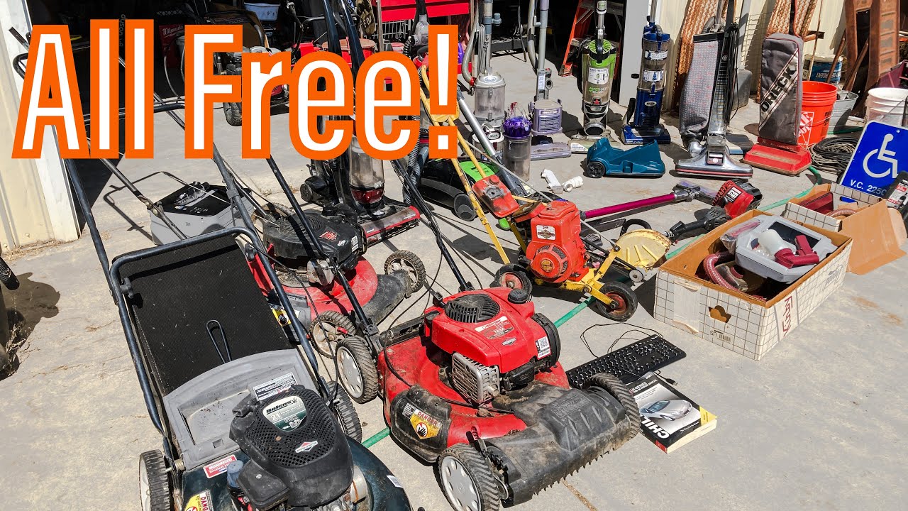 A Midsummer Trash Haul 2020 - Mowers, Vacuums, Tools, Vintage Edger, Dyson V6 etc