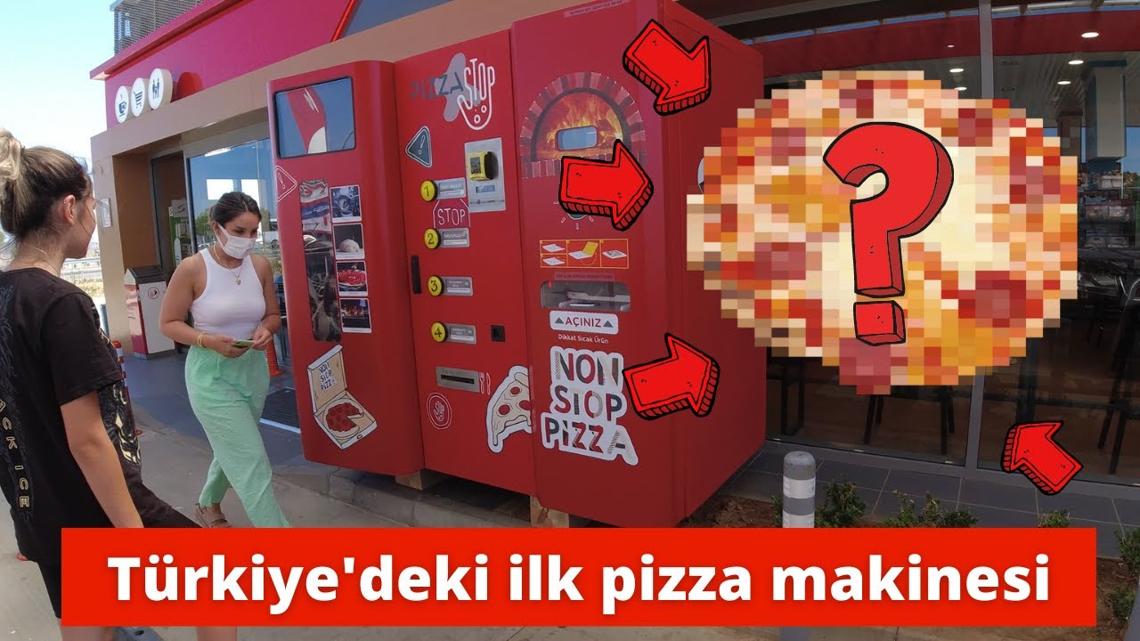 Pizza vending machine in Turkey (TÜRKİYE'DEKİ İLK PİZZA MAKİNESİ)