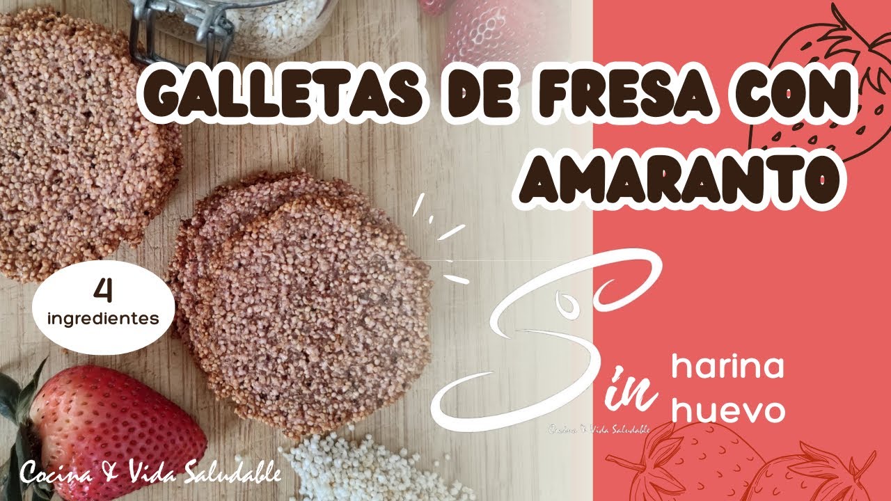 🍓 Клубничное печенье с амарантом | Без муки и яиц | #Vegan | Cocina & Vida Saludable