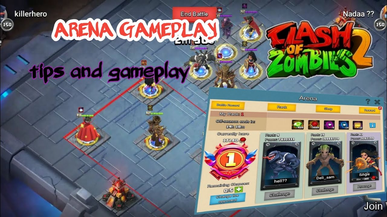 Clash of Legends/Clash of Zombies2-Arena gameplay