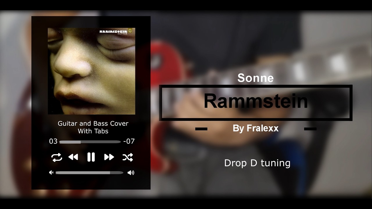 Rammstein - Sonne (Guitar and Bass Cover With Tabs) by Fralexx