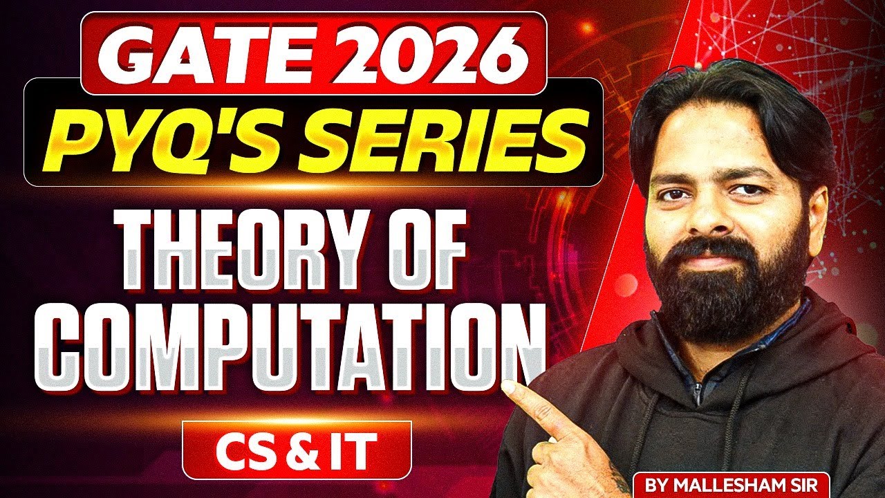 GATE 2026 | Theory Of Computation | PYQ's Series | CS & IT | GATE PYQ