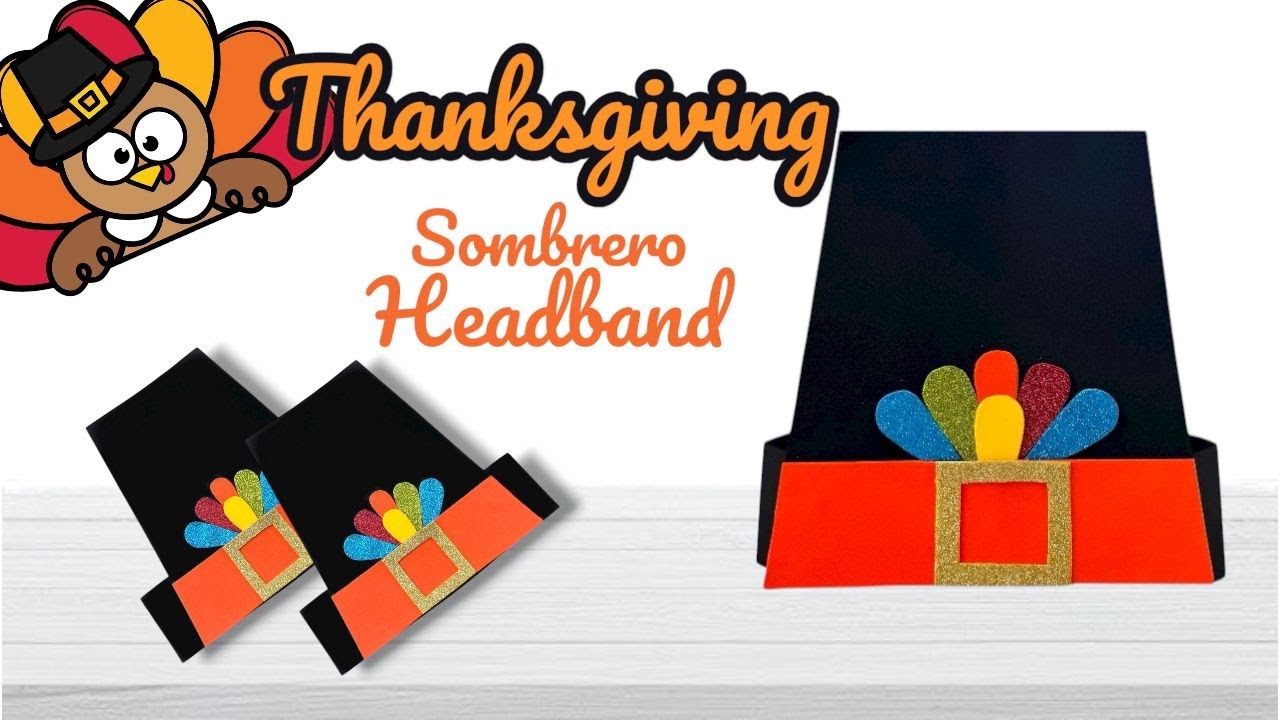 THANKSGIVING CRAFTS | Diadema de pavo para acción de gracias | TURKEY HEADBAND | Diy turkey hats