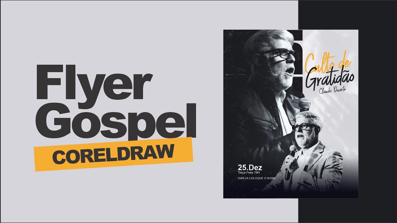 Passo a Passo de como criar um flyer gospel Super moderno no CORELDRAW - CorelDraw iniciante