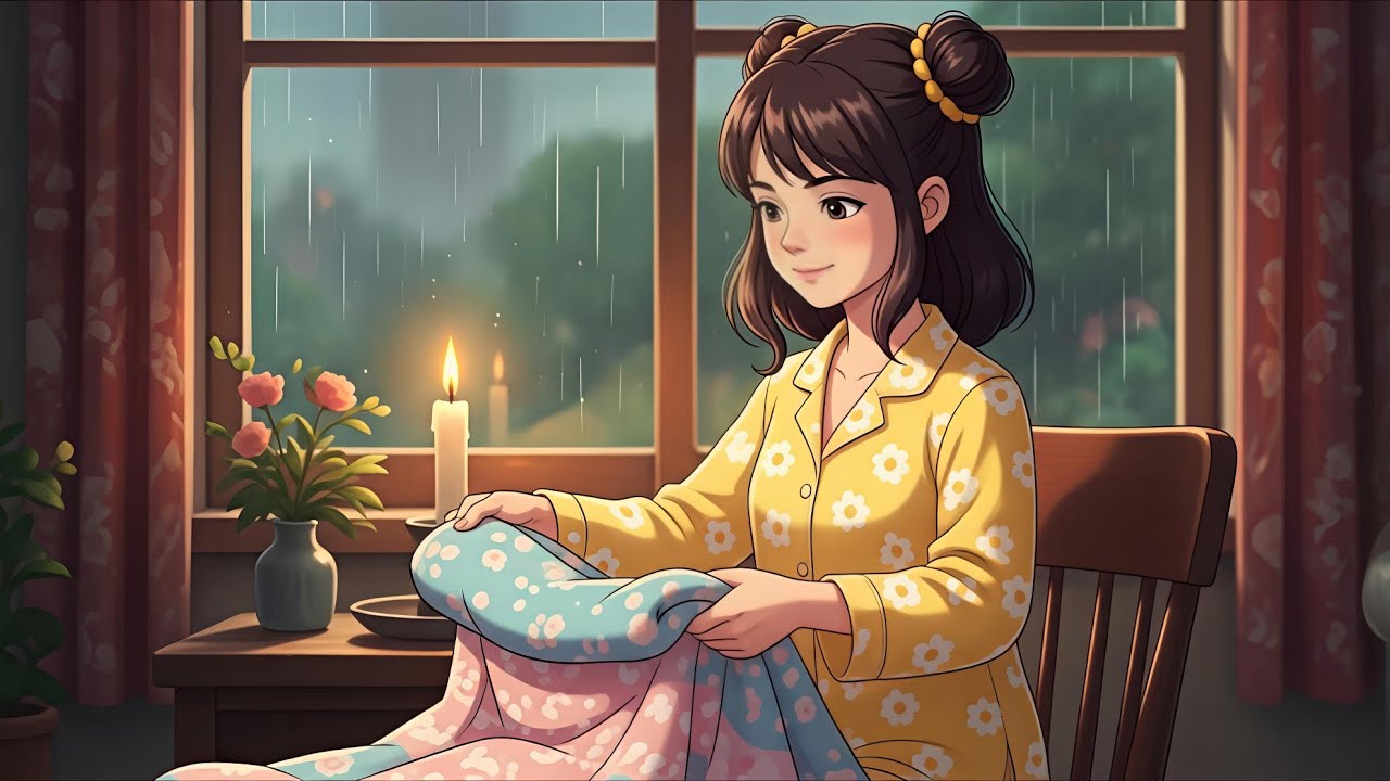 Calm and Cozy Rainy Afternoon | Ghibli-Inspired Relaxing Story & ASMR