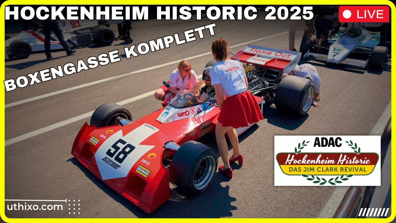 LIVE 2025 ADAC Hockenheim Historic KOMPLETTE BOXENGASSE FULL PIT LANE Jim Clark Revival DRM BOSS GP