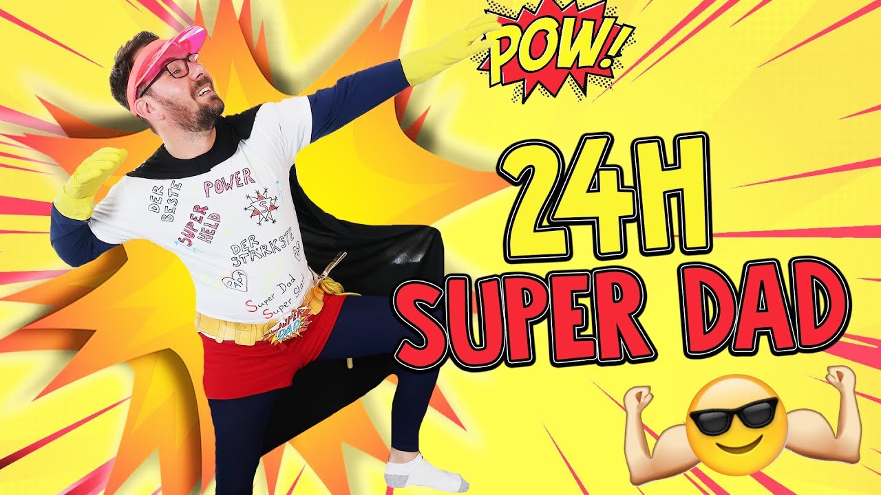 1 Tag lang SUPER DAD 😂 24h im Kostüm einkaufen gehen 😂 Lulu & Leon - Family and Fun