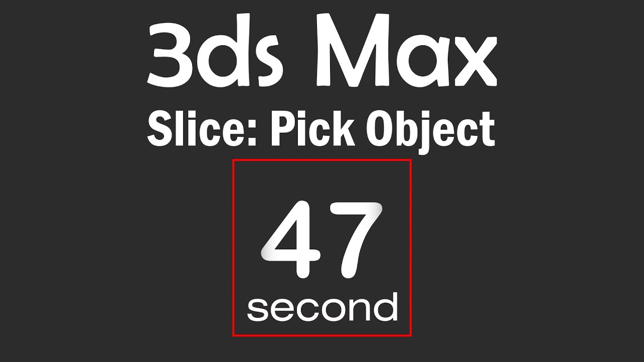 3ds Max 2023: Modifier Slice, Pick Object