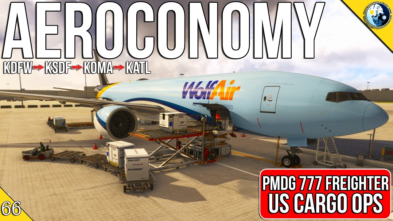 🔴LIVE🔴 Virtual Airline Flights | WolfAir on Aeroconomy | Flying the PMDG 777 Freighter