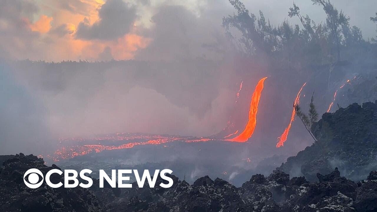 Videos capture lava spilling into Indian Ocean from France's Réunion Island