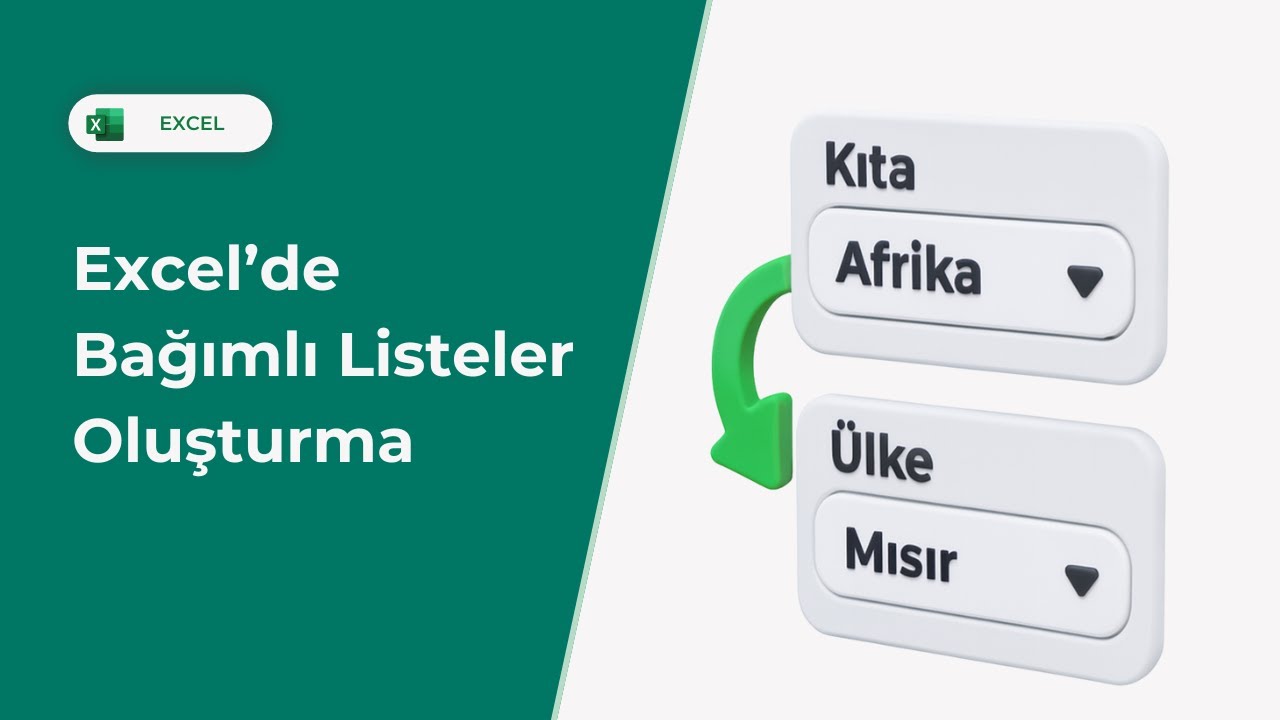 Excel'de Bağımlı Listeler Oluşturma | Filtreli Listeler | EXCEL 751