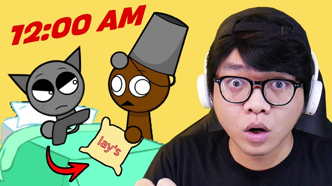 Brud Makan Camilan Gray Jam 12:00 Malam! [Sprunki House of Horrors]