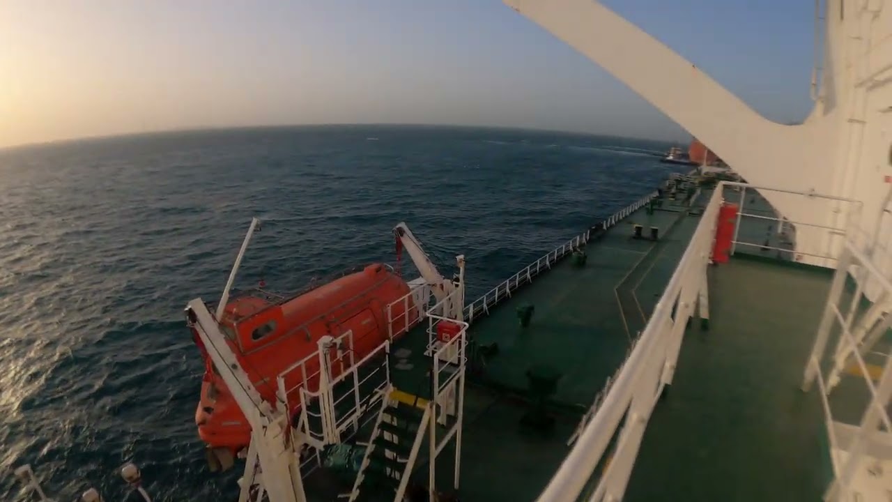 Terminal of Crude oil ships in bashrah ,Iraq 4k