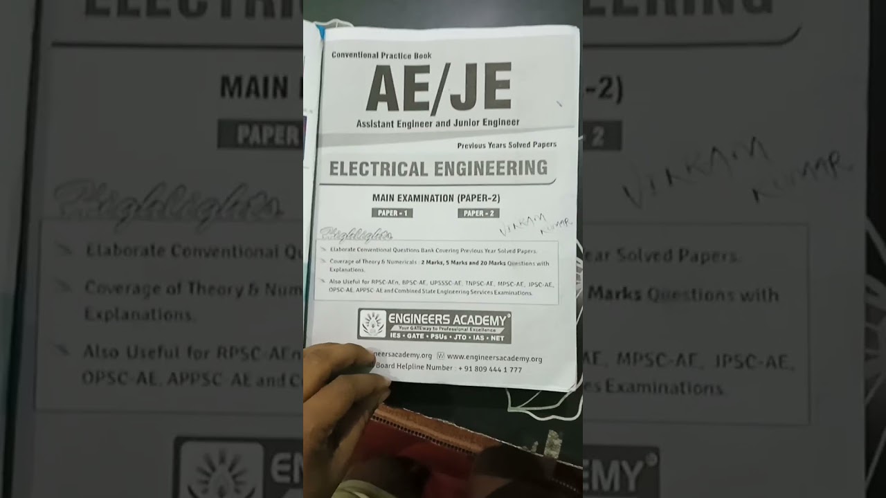 For SSC JE MAINS BEST BOOK ELECTRICAL