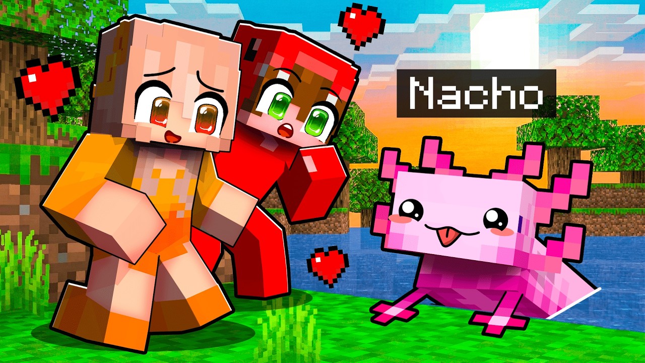 Jugando como un BEBÉ AJOLOTE en Minecraft!