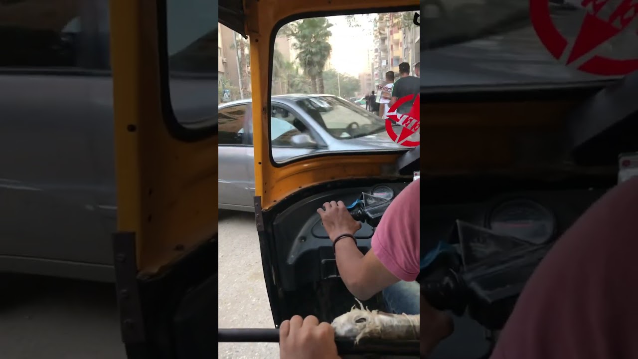 Tuk Tuk ride in the streets of Cairo Egypt