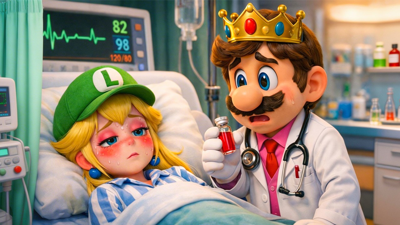 Princesa Peach é Hospitalizada por Intoxicação – Super Mario Cuida Dela com Preocupação