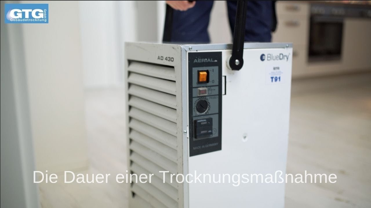 Trocknung von Wasserschäden zeitlich eingrenzen